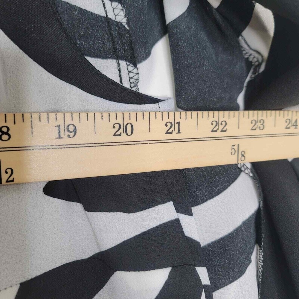 Maya Brooke Top Duster Set‎ 14W Black White Zebra Animal Two Piece - Picture 8 of 9